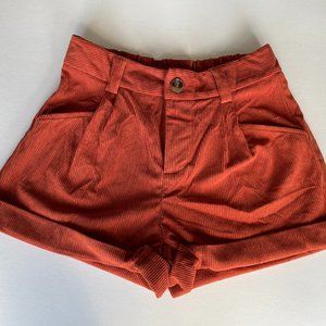 Corduroy Shorts - Rust Orange